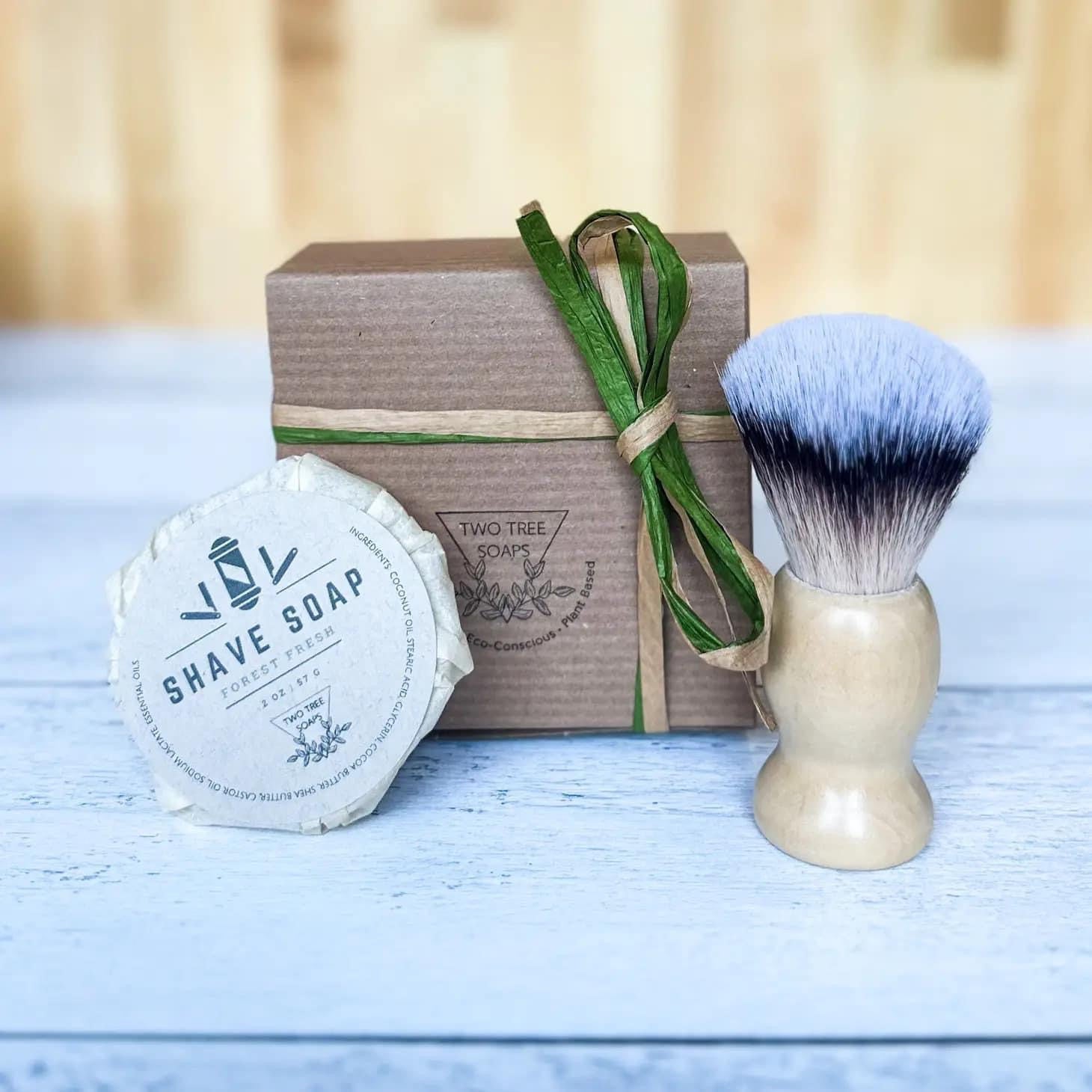 Handmade Shave Soap & Shave Brush Gift Wild Sparrow Co.